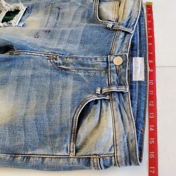 Lifted Anchors Distressed Men's Jeans Size 32 Faded Patched Denim Grunge Rare - Picture 9 of 14